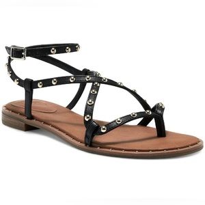 INC Darian Black Sandals Size 10